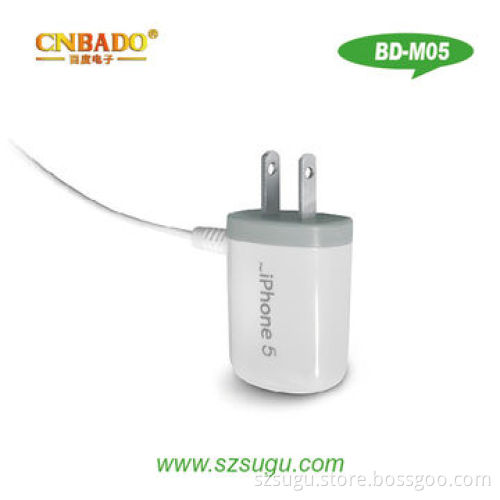 2014 nice sale universal travel charger with cable for iPhone 5/5s